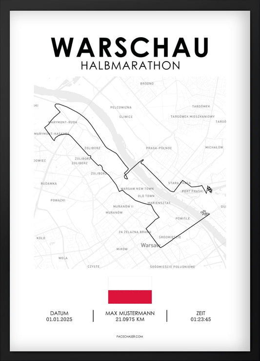 Halbmarathon Warschau Poster