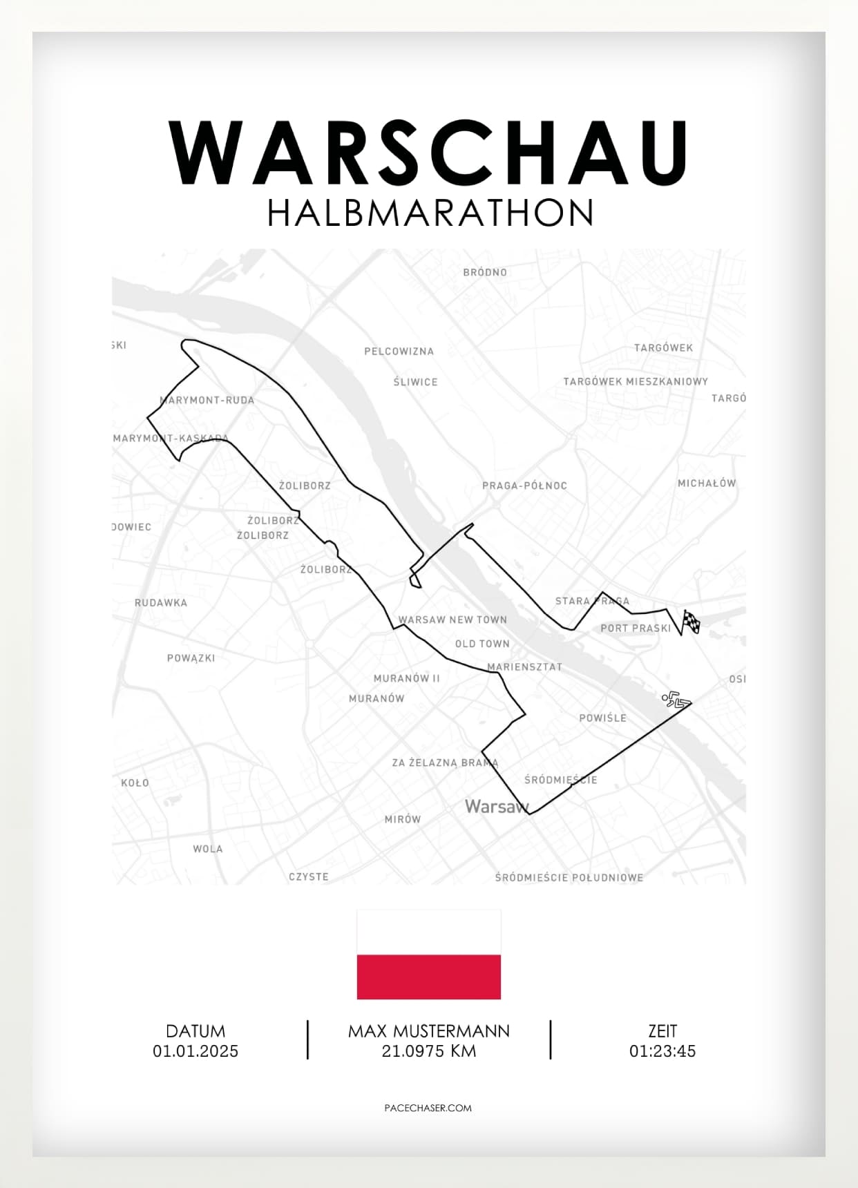 Halbmarathon Warschau Poster
