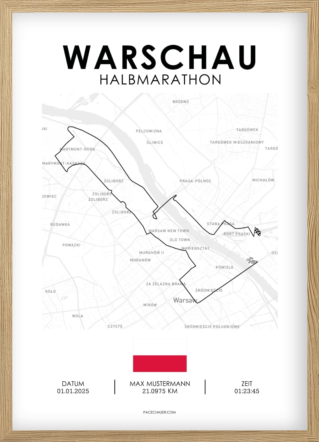 Halbmarathon Warschau Poster