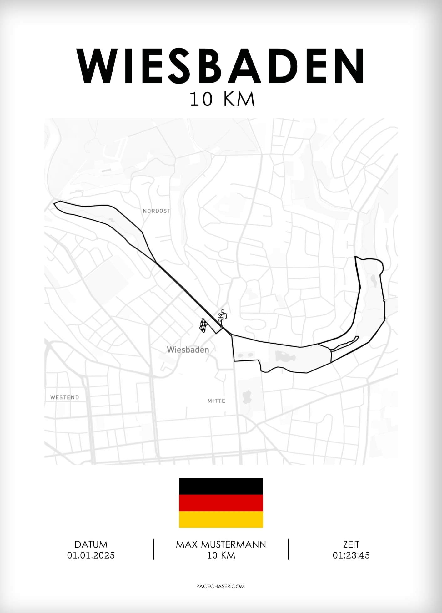 Wiesbaden Marathon / Half Marathon / 10 km / 5 km Race Poster