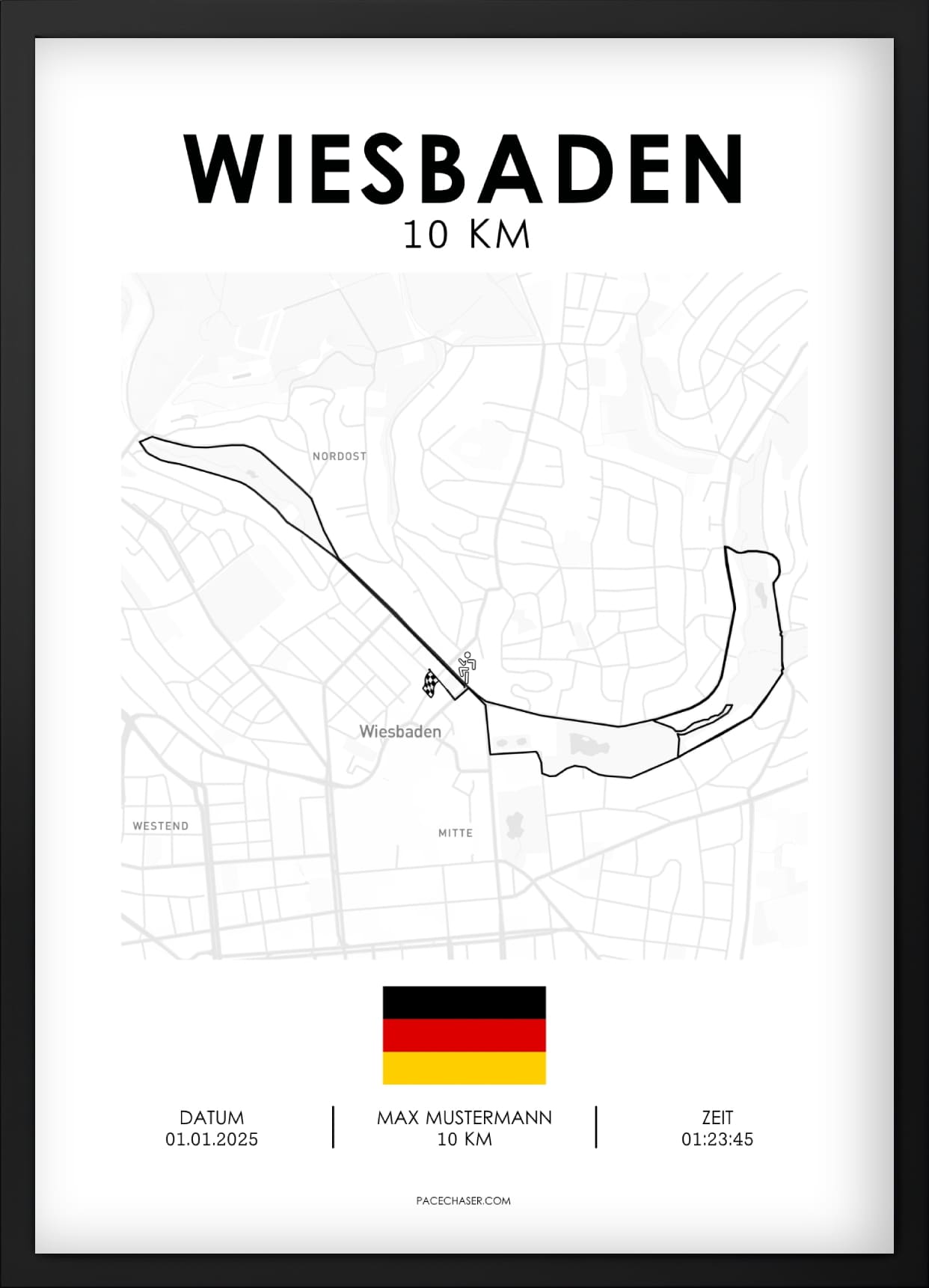 Wiesbaden Marathon / Half Marathon / 10 km / 5 km Race Poster