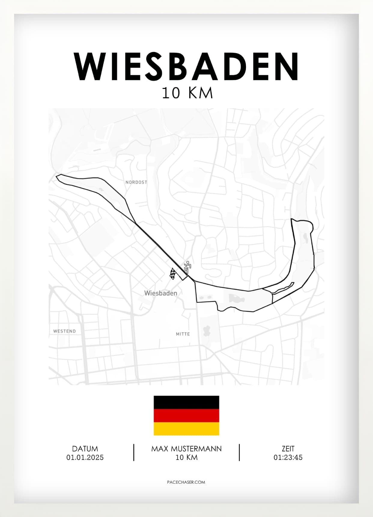 Wiesbaden Marathon / Half Marathon / 10 km / 5 km Race Poster
