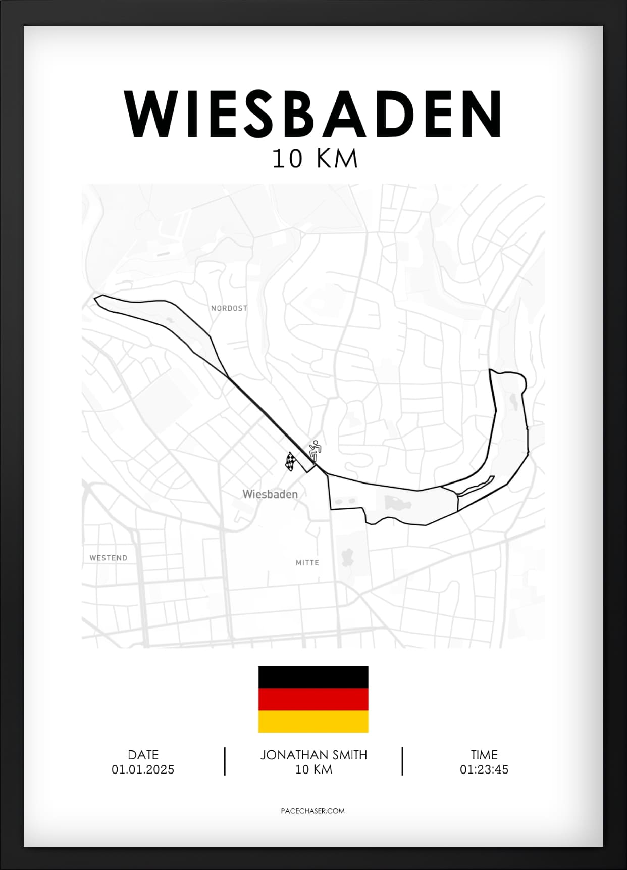 Wiesbaden Marathon / Half Marathon / 10 km / 5 km Race Poster