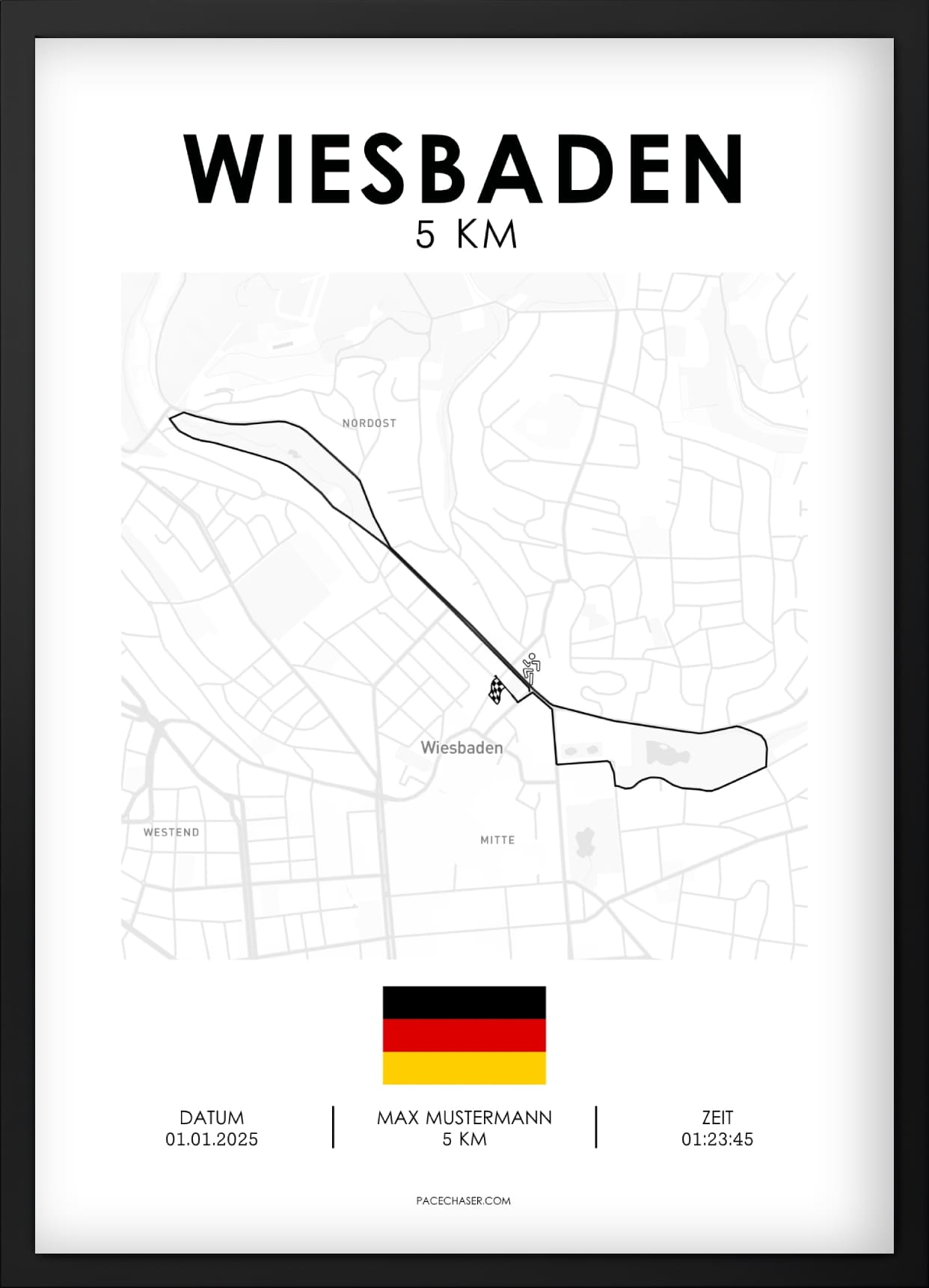 Wiesbaden Marathon / Half Marathon / 10 km / 5 km Race Poster