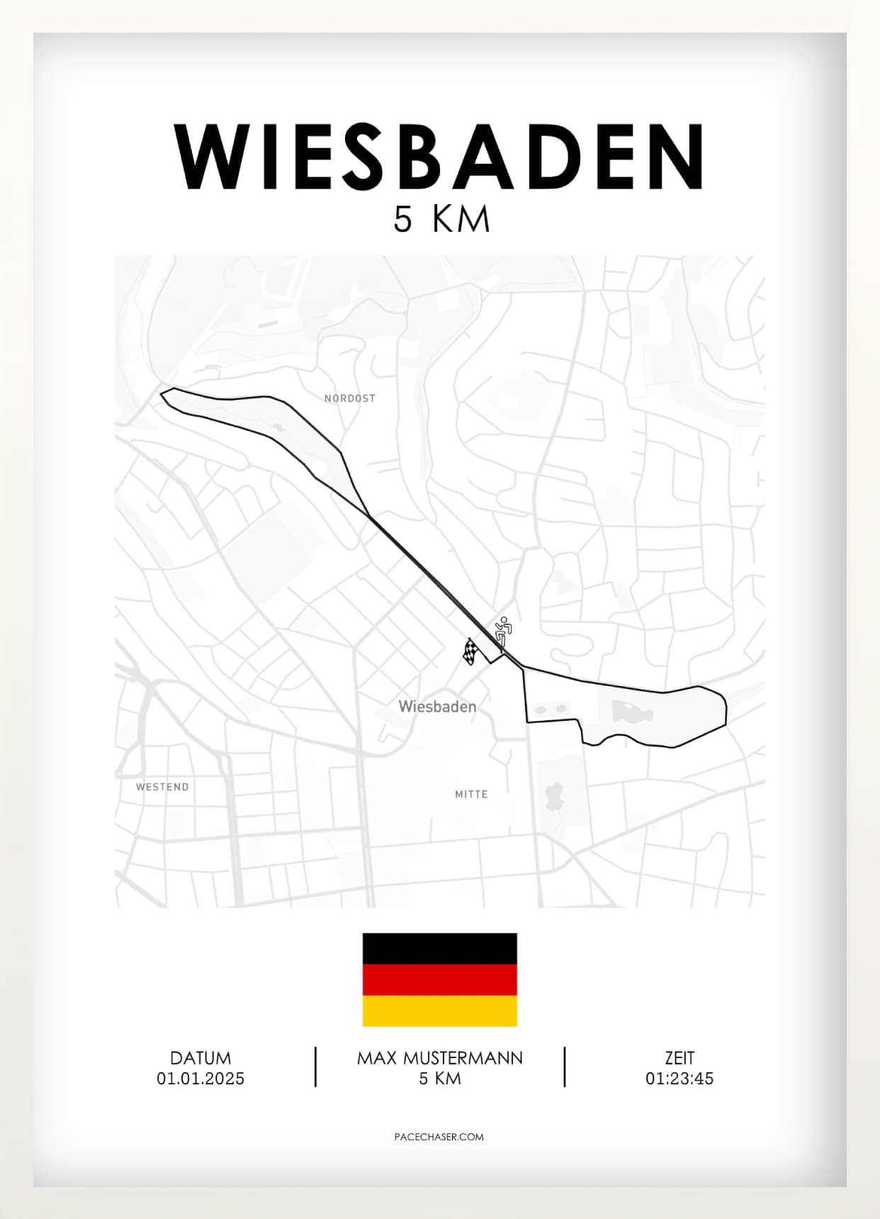 Wiesbaden Marathon / Half Marathon / 10 km / 5 km Race Poster