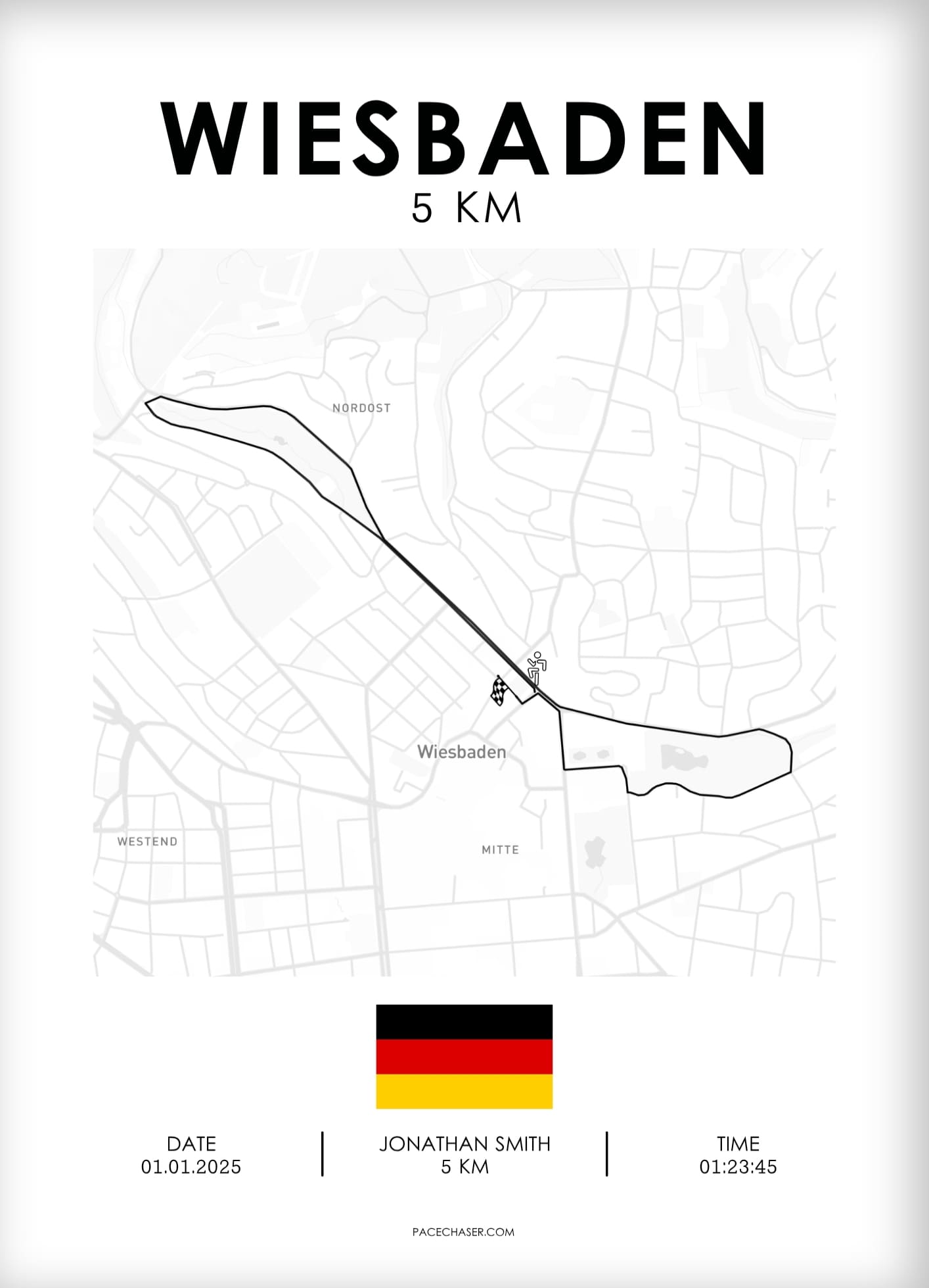 Wiesbaden Marathon / Half Marathon / 10 km / 5 km Race Poster