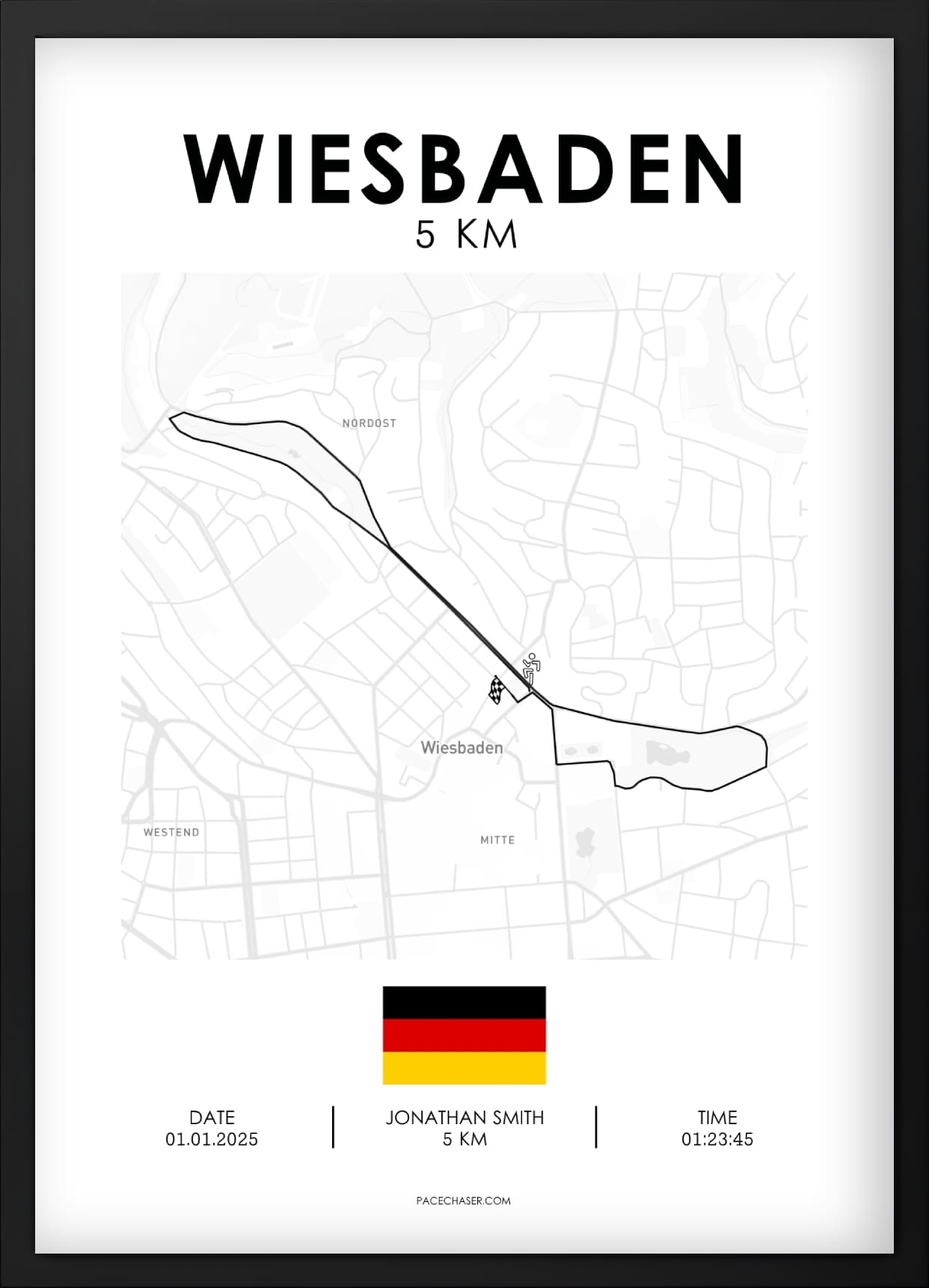 Wiesbaden Marathon / Half Marathon / 10 km / 5 km Race Poster
