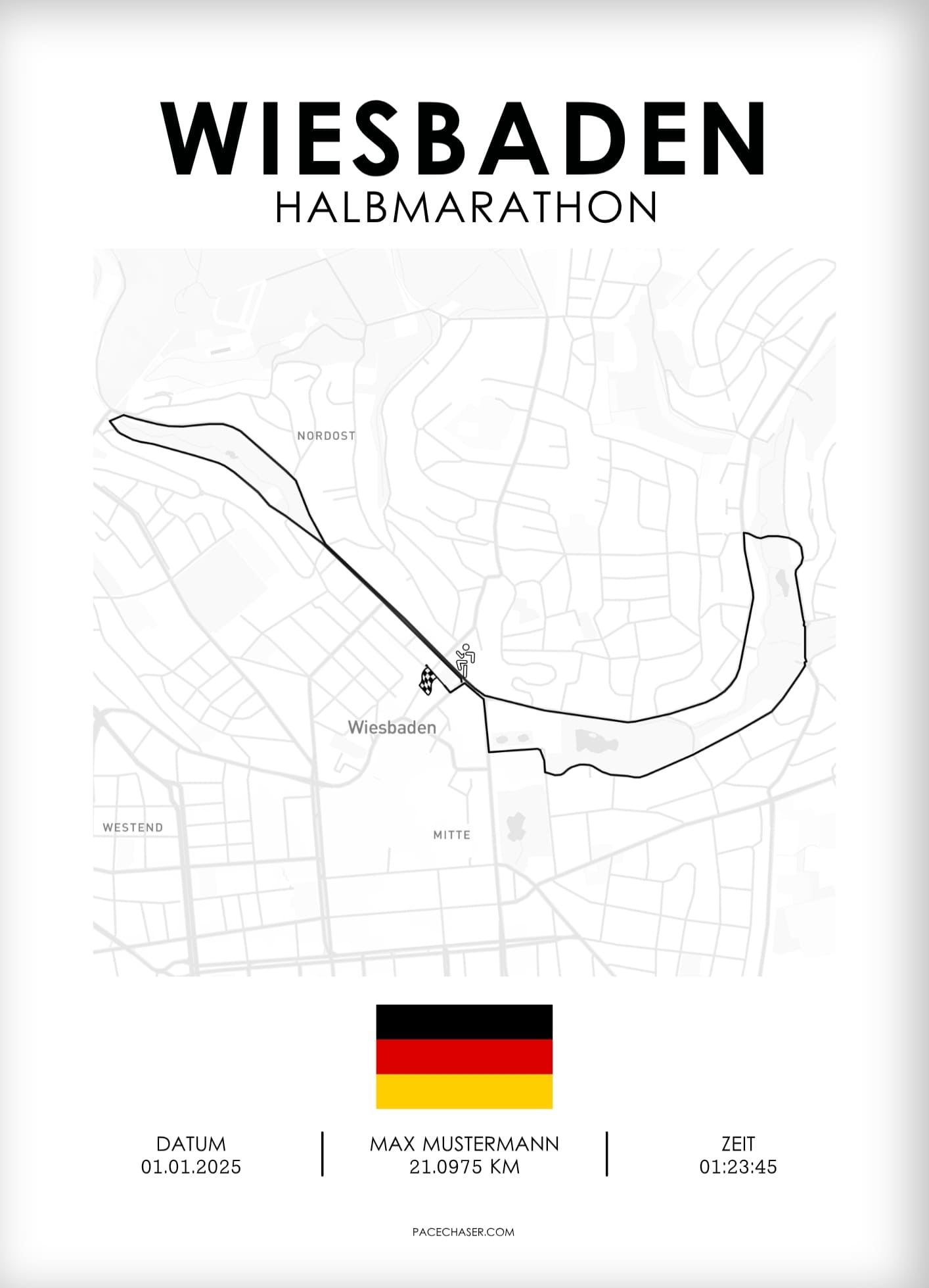 Wiesbaden Marathon / Half Marathon / 10 km / 5 km Race Poster