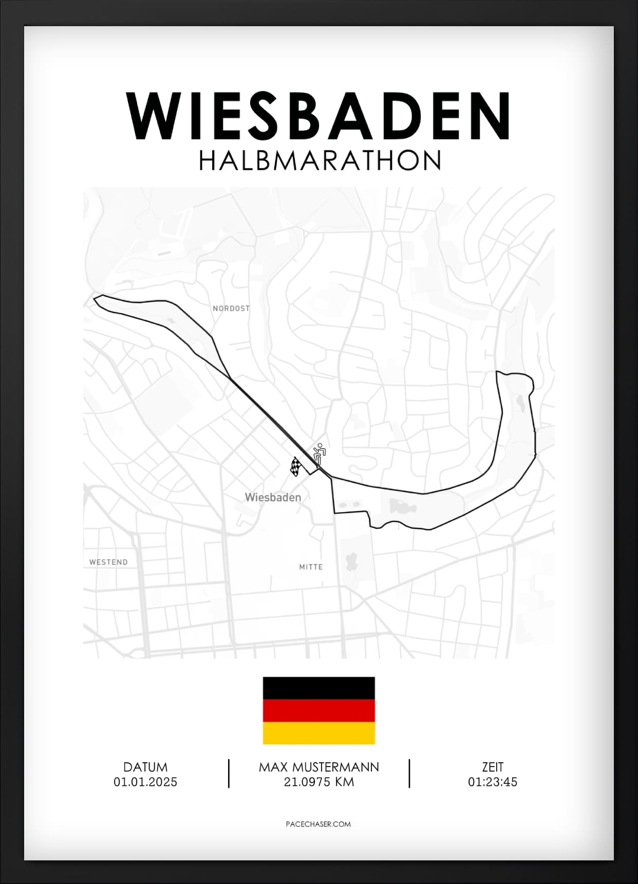 Wiesbaden Marathon / Half Marathon / 10 km / 5 km Race Poster