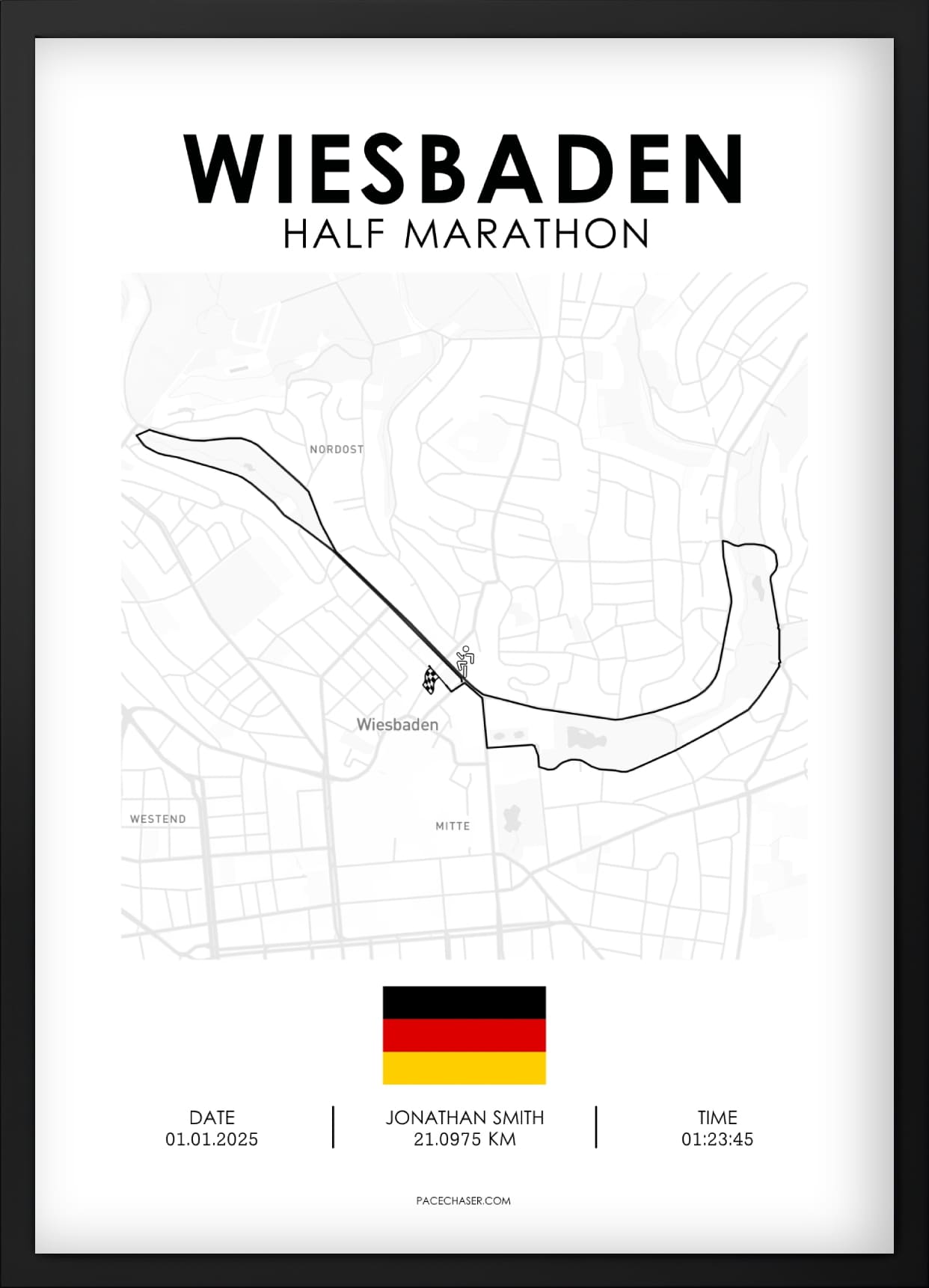 Wiesbaden Marathon / Half Marathon / 10 km / 5 km Race Poster