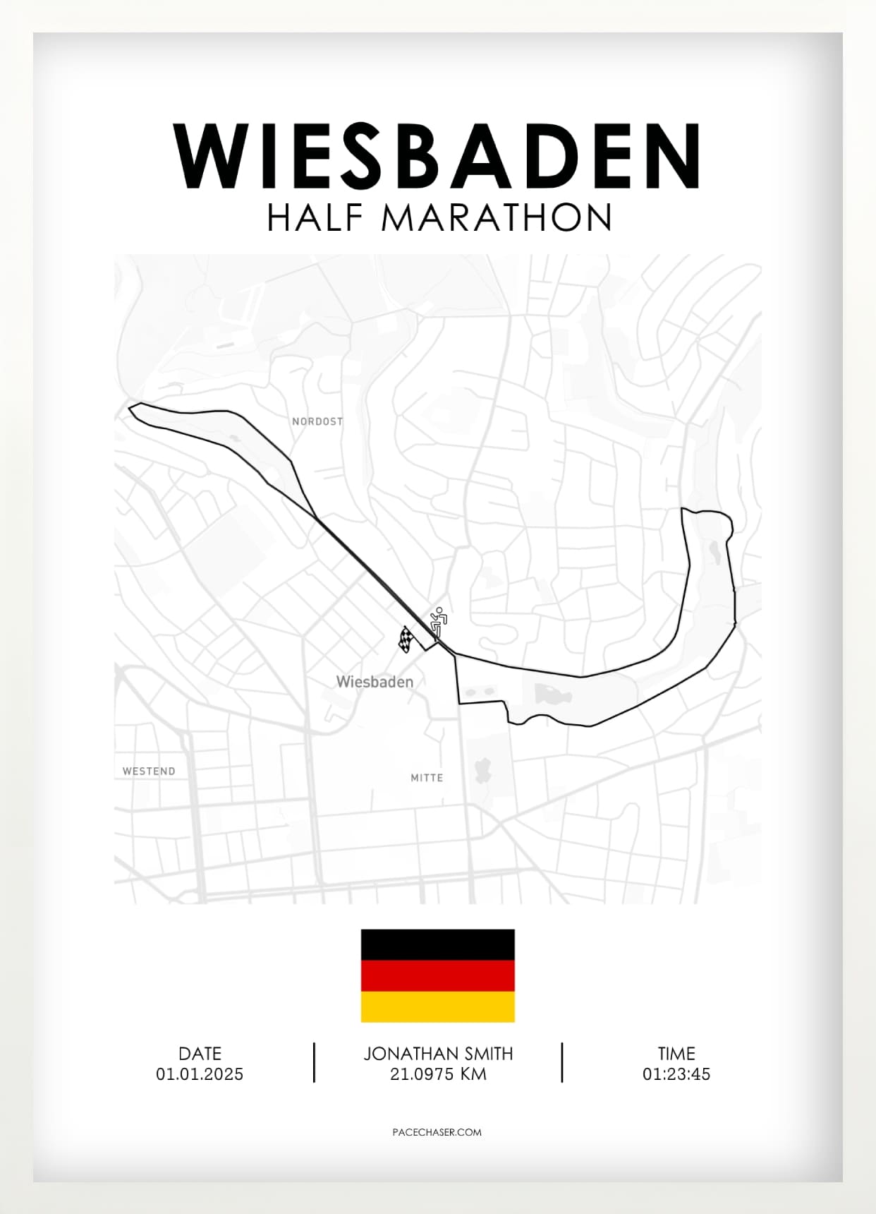 Wiesbaden Marathon / Half Marathon / 10 km / 5 km Race Poster