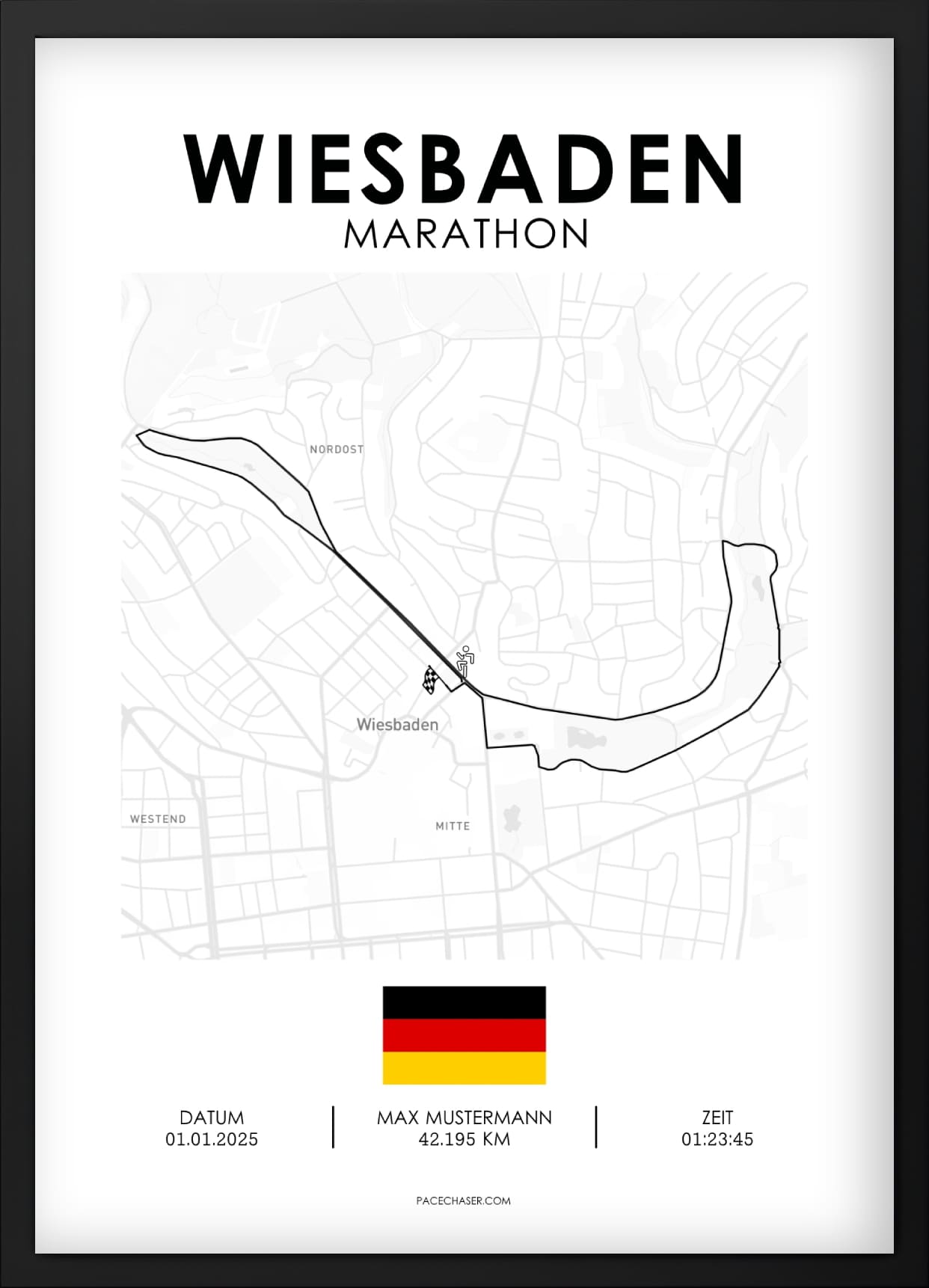 Wiesbaden Marathon / Half Marathon / 10 km / 5 km Race Poster